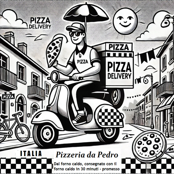 lidX i appen kvittering udskrivning annonce med en pizza levering annonce